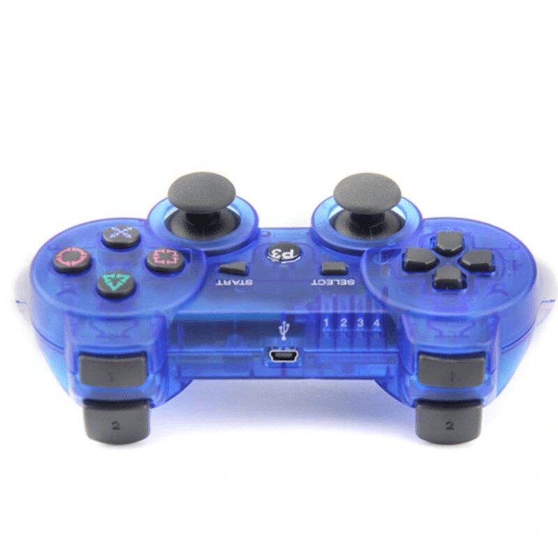 Joystick inalámbrico bluetooth compatible PS3 color azul cristal - Imagen 3