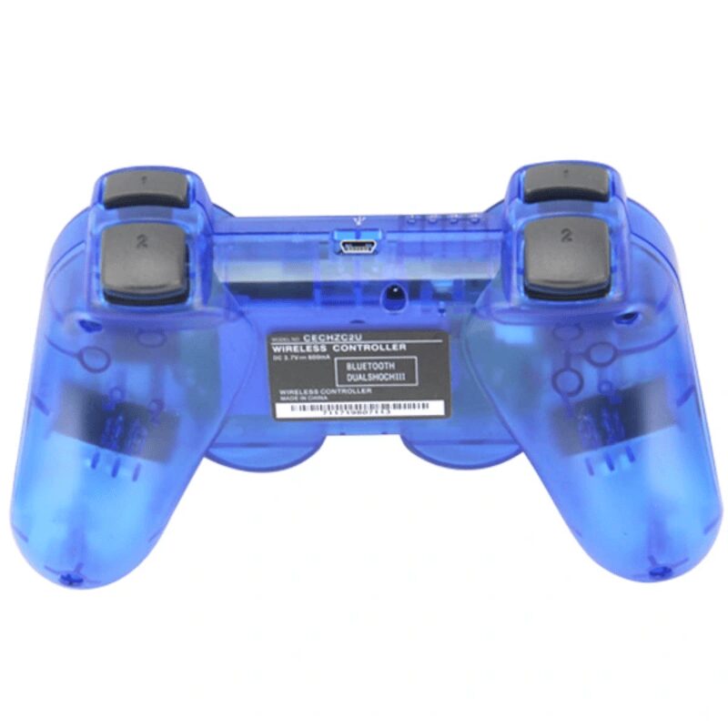 Joystick inalámbrico bluetooth compatible PS3 color azul cristal - Imagen 2