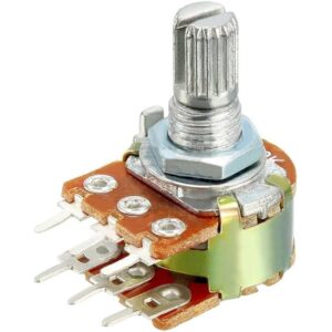 Potenciómetro estéreo dual eje de 6 pines amplificador de 15mm 10K Ohm