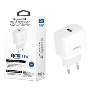 Ficha de carga rápida USB-A 18W sin cable