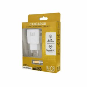 Cargador completo con cable lightning + puerto USB-A