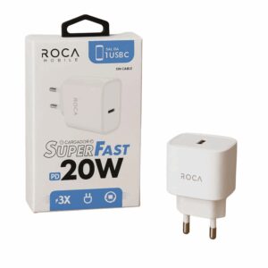 Ficha de carga rápida USB-C 20w sin cable