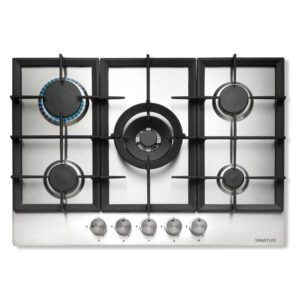 Anafe a GAS 5 Hornallas SMARTLIFE Inox