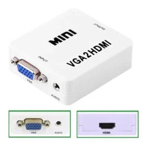 Conversor Vga A Hdmi Con Audio Adaptador 1080p Full Hd