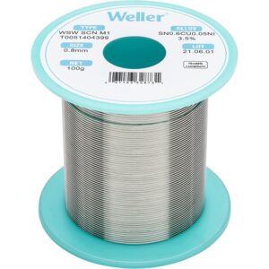 Estaño sin plomo Weller 100g, 0.8mm , 99.35%
