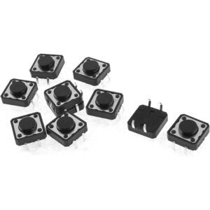 Pulsador táctil 4 pines DIP 12mm*12mm*5mm (10 unidades)