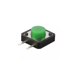 Pulsador táctil 2 pines SMD 12mm*12mm*7mm vástago verde