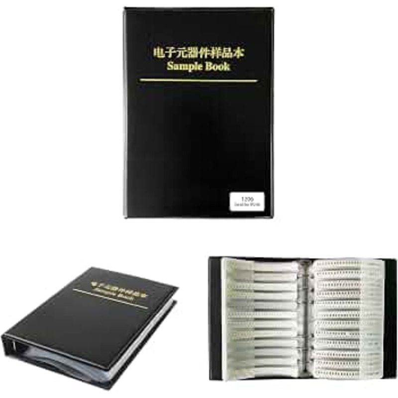 Libro de SMD 1206 (25 uni c/u), 71 capacitores + 170 resistencia tolerancia 1%