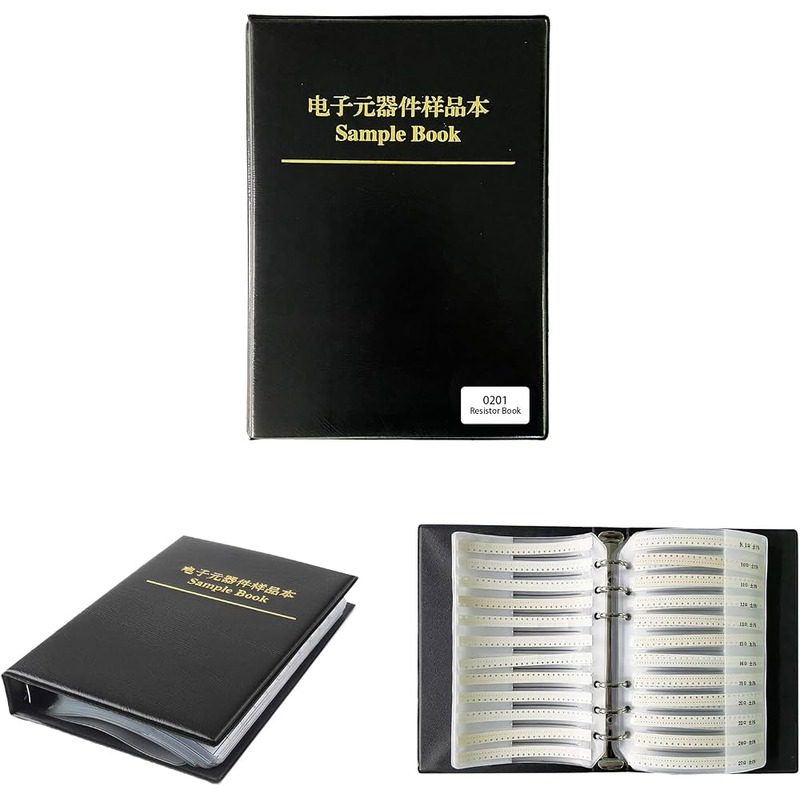 Libro de SMD 0201 (50 C/U) 60 Capacitores + 170 Resistencias tolerancia 1%