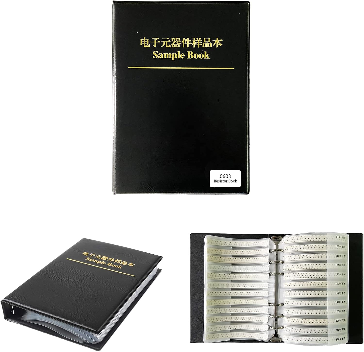 Libro de SMD 0603 (25 uni c/u) 71 Capacitores + 170 Resistencia con tolerancia 1%