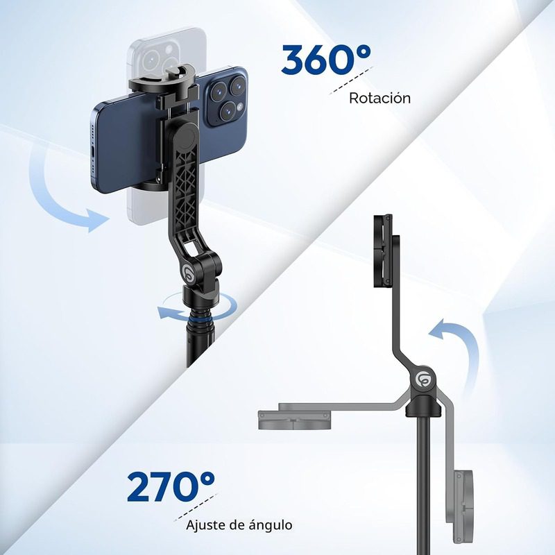 Trípode magnético Ulanzi Tt88 para selfies desde arriba, negro - Imagen 2