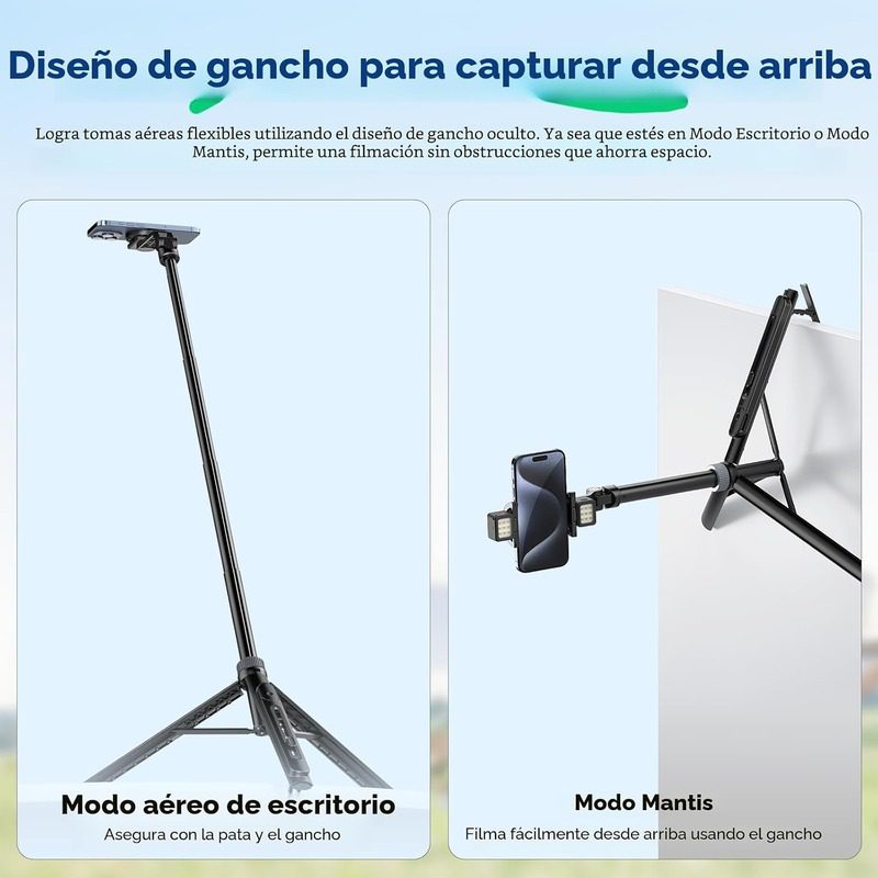 Trípode magnético Ulanzi Tt88 para selfies desde arriba, negro - Imagen 5