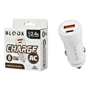 CARGADOR DE AUTO SALIDA USB A + USB C 12-24V
