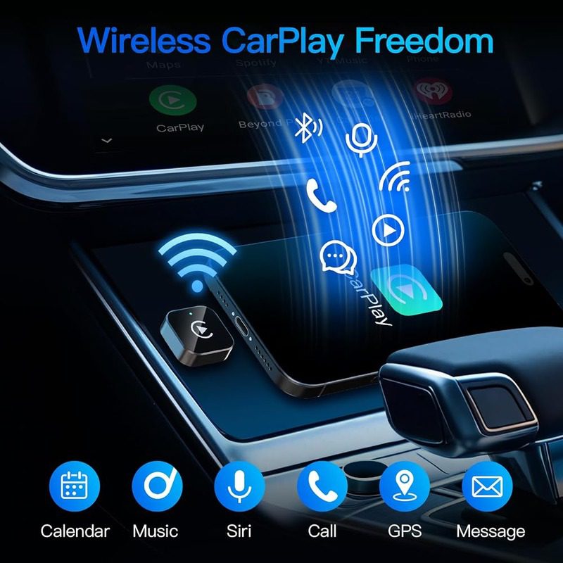 Adaptador Inalámbrico CarPlay Pionray Transmisión Estable Sin Retrasos - Imagen 2
